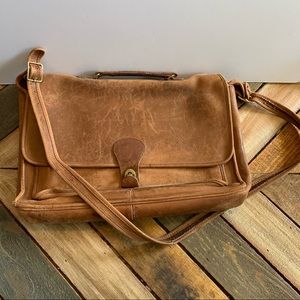 Vintage Coach Turnlock Messenger Leather Briefcase
